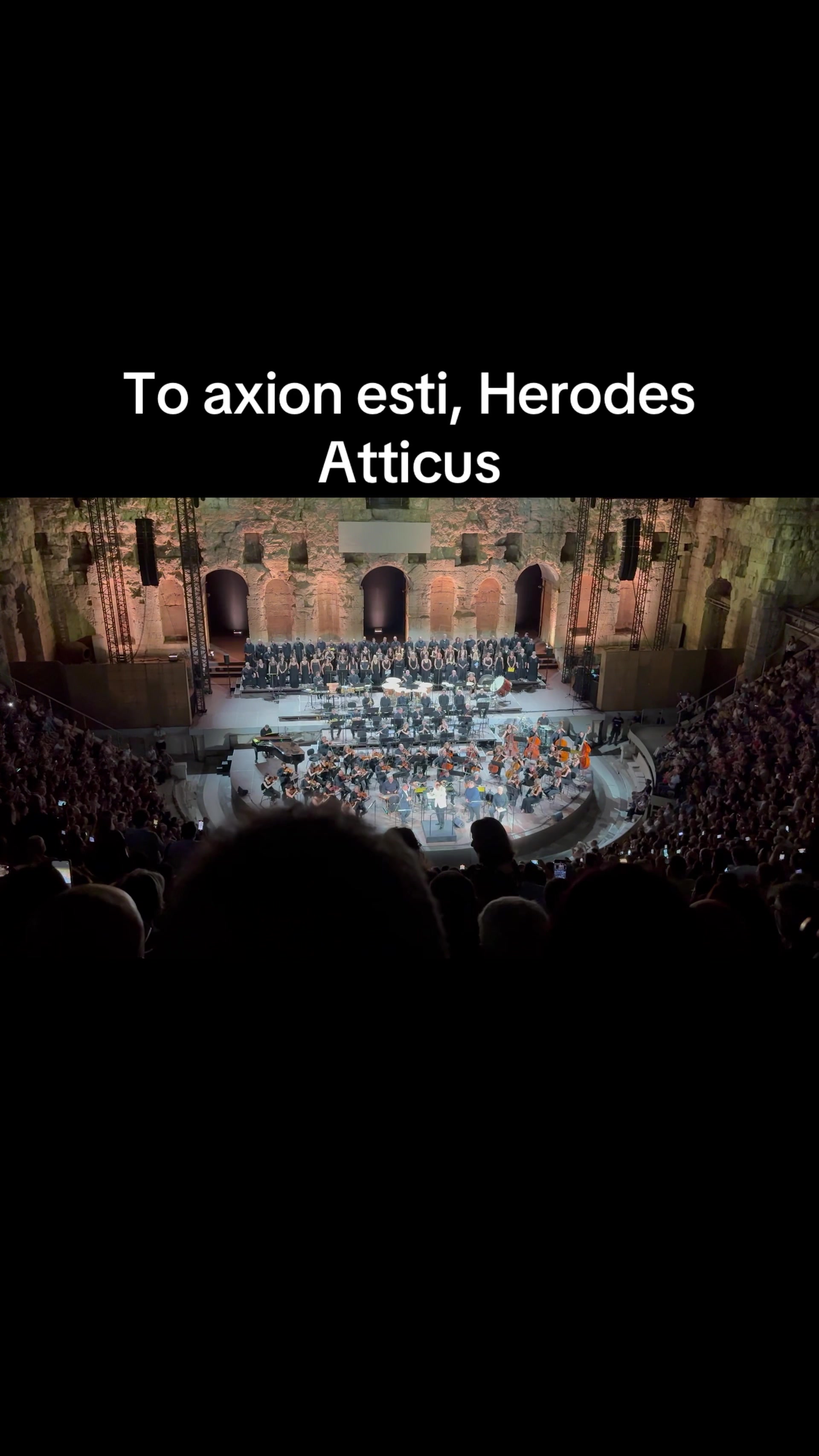 Herodes Atticus-teateret i Athen om kvelden